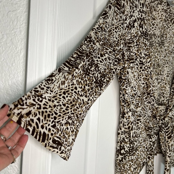 Chico's Brown and Cream Patterned Top - Picture 3 of 5